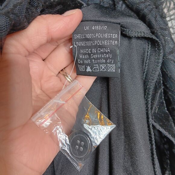 Hell Bunny Tulle Skirt Womens Sz S Black Gothic Spider Web Goth Whimsy Edgy NWT - Picture 6 of 9